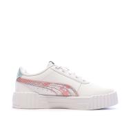 Baskets Blanches/Rose/Bleu Fille Puma Carina 3.0 vue 2