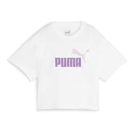 Crop top Blanc/Mauve Fille Puma 845346 pas cher