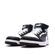 Weiß/schwarze Puma Rebound Sneaker für Jungen Ansicht 6
