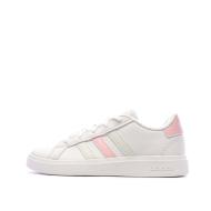 Baskets Blanches/Roses/Vertes Fille Adidas Grand Court 2.0 pas cher