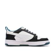 Baskets Noires/Blanches/Vertes Garçon Puma Rebound V6 vue 2