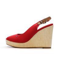 Sandales Compensées Rouge Femme Tommy Hilfiger Iconic Elena pas cher