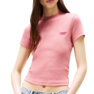 T-Shirt Rose Femme Tommy Hilfiger Script
