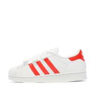 Baskets Blanches/Rouge Fille Adidas Superstar C FZ0643 pas cher