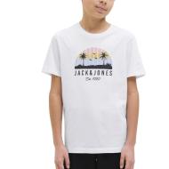 T-shirt Blanc Garçon Jack & Jones Palm