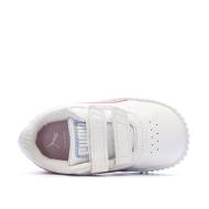 Baskets Blanche Fille Puma Carina 3.0 Blurry Dr vue 3