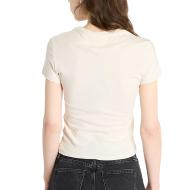 T-shirt Beige Femme Tommy Hilfiger Essential vue 2