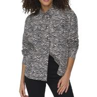 Chemise Zèbre Noir/Blanc Femme JDY Ray pas cher