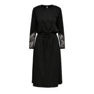 Robe Noire Avec Dentelle Taille 46 - Marque George, Occasion En Très Bon état