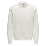 Sweat 1/2 Blanc Homme Only & Sons Abbott vue 3