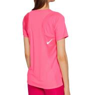T-shirt de Running Rose Fluo Femme Nike Race vue 2