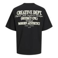 T-Shirt Noir Garçon Jack & Jones Roxbury vue 2