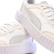 Baskets Blanc/Rose/Gris Femme Puma Carina Mia vue 7