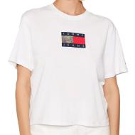 T-shirt Blanc Femme Tommy Jeans Crop
