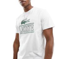 T-shirt Blanc Mixte Lacoste TH1218 vue 2