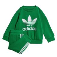 Survêtement Vert Mixte Adidas Crew Set pas cher