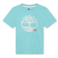 T-Shirt Bleu Clair Garçon Timberland T60087 pas cher