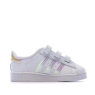 Basket Blanches Bébé Adidas SUPERSTAR CF I vue 2