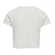 T-shirt Blanc Fille Only Nella vue 3