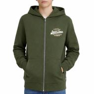 Sweat Zippe Vert Garçon Jack & Jones Jjelogo pas cher
