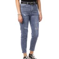 Jean Mom Bleu Femme Monday Premium Fit Dechire pas cher