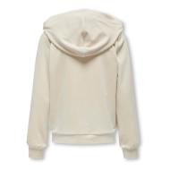 Sweat Zippée Beige Fille Kids ONLY Kogrebel vue 2