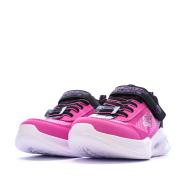 Baskets Roses/Noires Fille Skechers Sola Glow01 vue 6