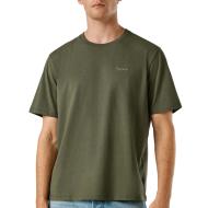 T-Shirt Kaki Homme Pepe jeans Contrast Connor pas cher