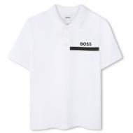 Weiß/Schwarzes Polohemd für Jungen von Hugo Boss J52730 günstig