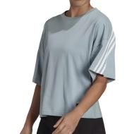 T-shirt Bleu Femme Adidas HE0310 pas cher