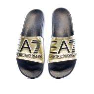 Claquettes Dorées/Noires Homme Emporio Armani Sea World vue 3