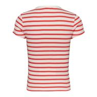 T-Shirt Rouge/Blanc Femme Tommy Hilfiger Slim Button vue 2