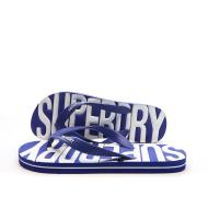 Tongs Bleu/Blanche Homme Superdry Vintage Vegan pas cher