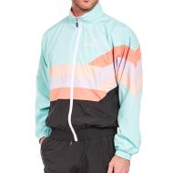 Veste Coupe-vent Turquoise/Noir Homme Sergio Tacchini 90'S pas cher