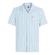 Chemisette Vert/Blanc Homme Tommy Hilfiger Stripe Linen
