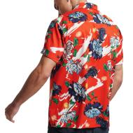 Chemisette Manches Courtes Rouge Homme Superdry Vintage Hawaiian vue 2