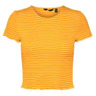 T-Shirt Blanc/Orange Femme Vero Moda Madi Jill