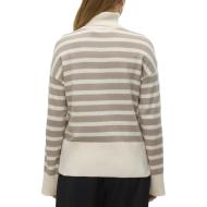 Pull Blanc/Marron Femme Vero Moda Fantastic Rollneck vue 2