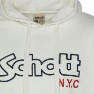 Sweat à capuche Blanc Homme Schott Vintage vue 2