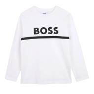 Camiseta de manga larga blanca para niño de Hugo Boss J52702 barato