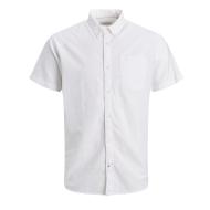 Chemise Manches Courtes Blanche Homme Jack & Jones Hoxford pas cher