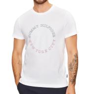 T-shirt Blanc Homme Tommy Hilfiger Monotype Roundle