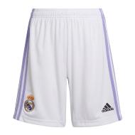Real Madrid Short de Foot Blanc/Violet Garçon Adidas 2022/23 pas cher