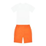 Ensemble Blanc/Orange Garçon Adidas HK7481 vue 2