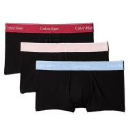x3 Boxers Noir/Rose/Bleu Homme Calvin Klein Rise Trunk pas cher