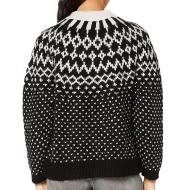 Pull Noir Femme Superdry Chunky Jacquard Crew vue 2