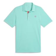 Turquoise Puma Men's Golf Polo Pure 2.0