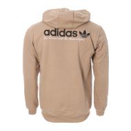 Sweat Marron Homme Adidas Hoodie vue 2