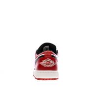 Baskets Noir/Rouge Homme Nike Air Jordan 1 Low vue 3