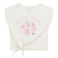 T-shirt Ecru Fille Roxy Pura Playa pas cher